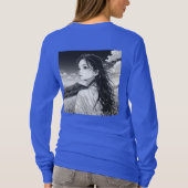 Blue Long Sleeve T-Shirt with Black and White Arti Tシャツ (裏面)
