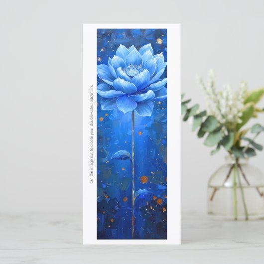 Blue Lotusブックマー色彩の鮮やかク・カードの作成 (スタンド正面)