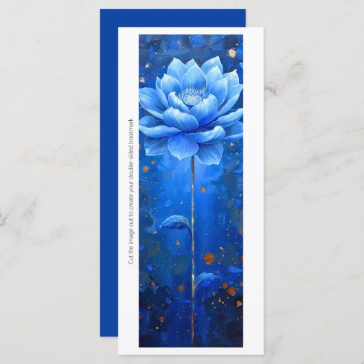 Blue Lotusブックマー色彩の鮮やかク・カードの作成 (正面/裏面)