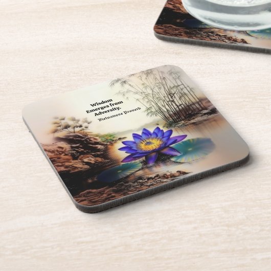 Blue Lotus Emerging from Muddy Waters (Vietnamese) コースター (左側)
