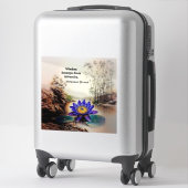 Blue Lotus Emerging from Muddy Waters (Vietnamese) シール (スーツケース)