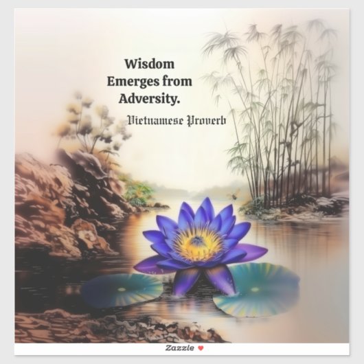 Blue Lotus Emerging from Muddy Waters (Vietnamese) シール (シート)