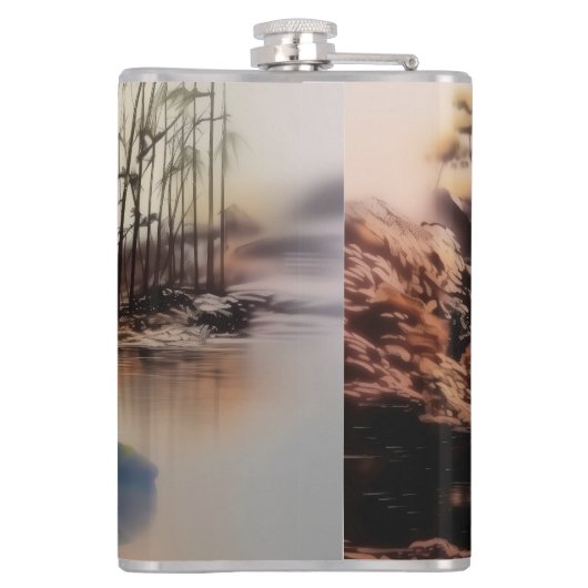 Blue Lotus Emerging from Muddy Waters (Vietnamese) フラスク (裏面)