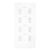 Blue Lotus Natural Health and Wellness価格表 ラックカード (裏面)