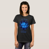 Blue Lotus Simplicity Inspirational Quote  Tシャツ (正面フル)