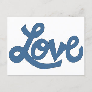 Blue // LOVE文字お洒落をカッシー ポストカード