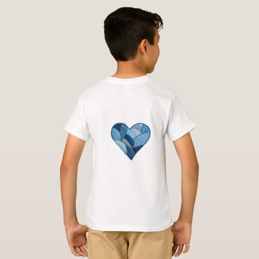 Blue Love for Mom Tシャツ (裏面フル)