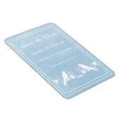 Blue Lovebirdフローラ日付磁石を保存 マグネット (右側)