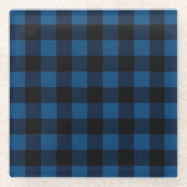 Blue Lumberjack Plaid ガラスコースター