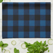 Blue Lumberjack Plaid キッチンタオル (折り畳み)