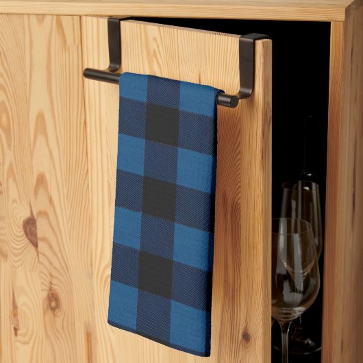 Blue Lumberjack Plaid キッチンタオル (三つ折り)