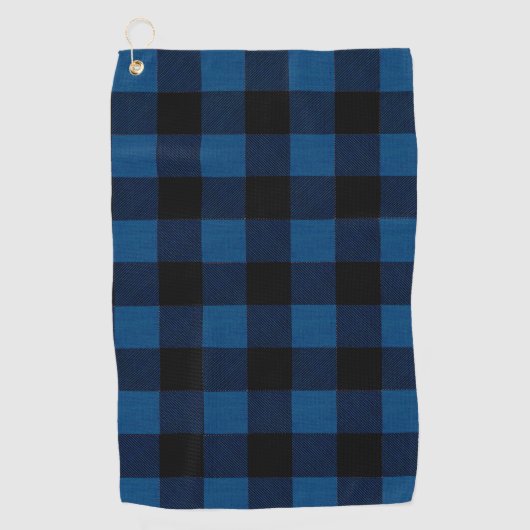 Blue Lumberjack Plaid ゴルフタオル (正面)