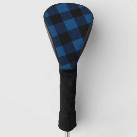 Blue Lumberjack Plaid ゴルフヘッドカバー (正面)