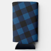 Blue Lumberjack Plaid スリム缶クーラー (裏面)