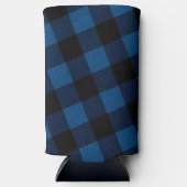 Blue Lumberjack Plaid スリム缶クーラー (正面)