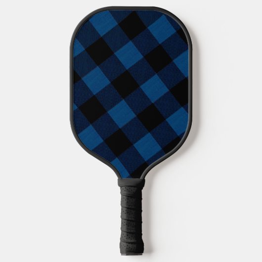 Blue Lumberjack Plaid ピックルボールラケット (正面)