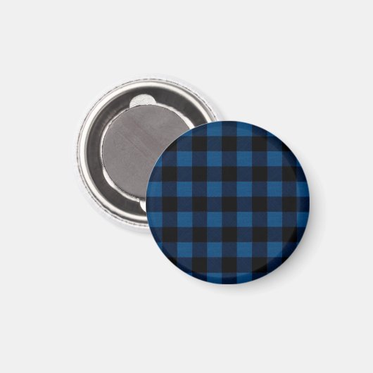 Blue Lumberjack Plaid マグネット (正面/裏面)