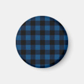 Blue Lumberjack Plaid マグネット (正面)