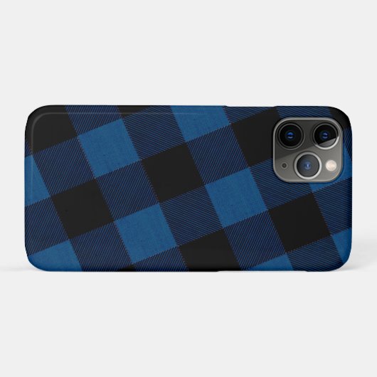 Blue Lumberjack Plaid Case-Mate iPhoneケース (裏面(横))