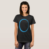 Blue Lunar Eclipse Moon Astronomy Space Tシャツ (正面フル)