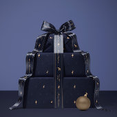 Blue luxury Christmas personalized ribbon サテンリボン