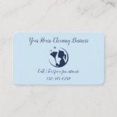 Blue Maid House Cleaning  QR Code Professional 名刺 (正面)