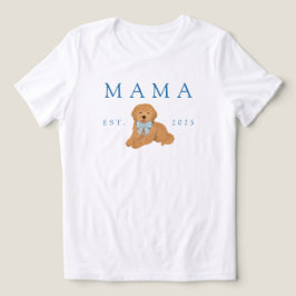 Blue Mama Golden Doodle Puppy Birthday トライブレンドＴシャツ