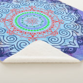 Blue Mándala シェルパブランケット (3/4)