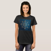 Blue Mandala Divine Illustration Unique Luck Women Tシャツ (正面フル)