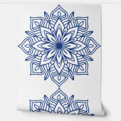 blue mandala geometric seamless pattern decorative 壁紙 (ほどく)
