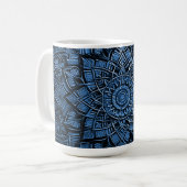 Blue Mandala Mug コーヒーマグカップ (正面左)
