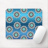 Blue Mandala Pattern Mousepad マウスパッド (マウス)