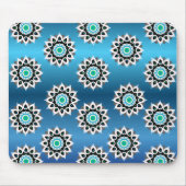Blue Mandala Pattern Mousepad マウスパッド (正面)