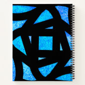 Blue Mandala Sparkles ノートブック (裏面)