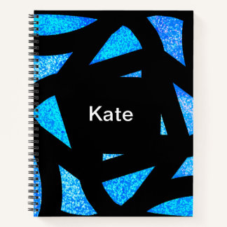 Blue Mandala Sparkles ノートブック