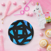 Blue Mandala Sparkles ペーパープレート (パーティー)