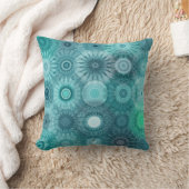 Blue Mandalas Abstract Ornate Pattern クッション (ブランケット)