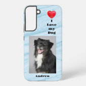 Blue Marbleの愛犬の写真と名前 Samsung Galaxyケース (裏面)