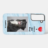 Blue Marbleの愛犬の写真と名前 Samsung Galaxyケース (裏面横)