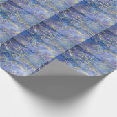 Blue Marble金ゴールド抽象芸術テクスチャ ラッピングペーパー (角)