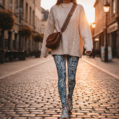 Blue Marble Abstract レギンス