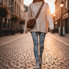 Blue Marble Abstract レギンス