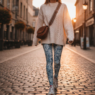 Blue Marble Abstract レギンス