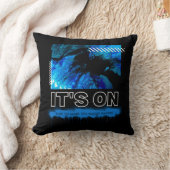 Blue Marble Abstract Acrylic Street Graphic クッション (ブランケット)