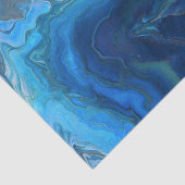 Blue Marble Agateテクスチャ流体アート 薄葉紙 (詳細)