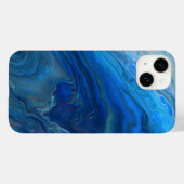 Blue Marble Agateテクスチャ流体アート Case-Mate iPhoneケース (裏面 (横))