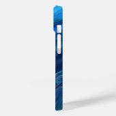 Blue Marble Agateテクスチャ流体アート Case-Mate iPhoneケース (裏面 / 左)
