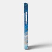Blue Marble Agateテクスチャ流体アート Case-Mate iPhoneケース (裏面 / 左)
