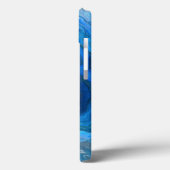 Blue Marble Agateテクスチャ流体アート Case-Mate iPhoneケース (裏面 / 左)
