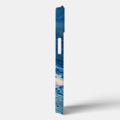 Blue Marble Agateテクスチャ流体アート Case-Mate iPhoneケース (裏面 / 右)